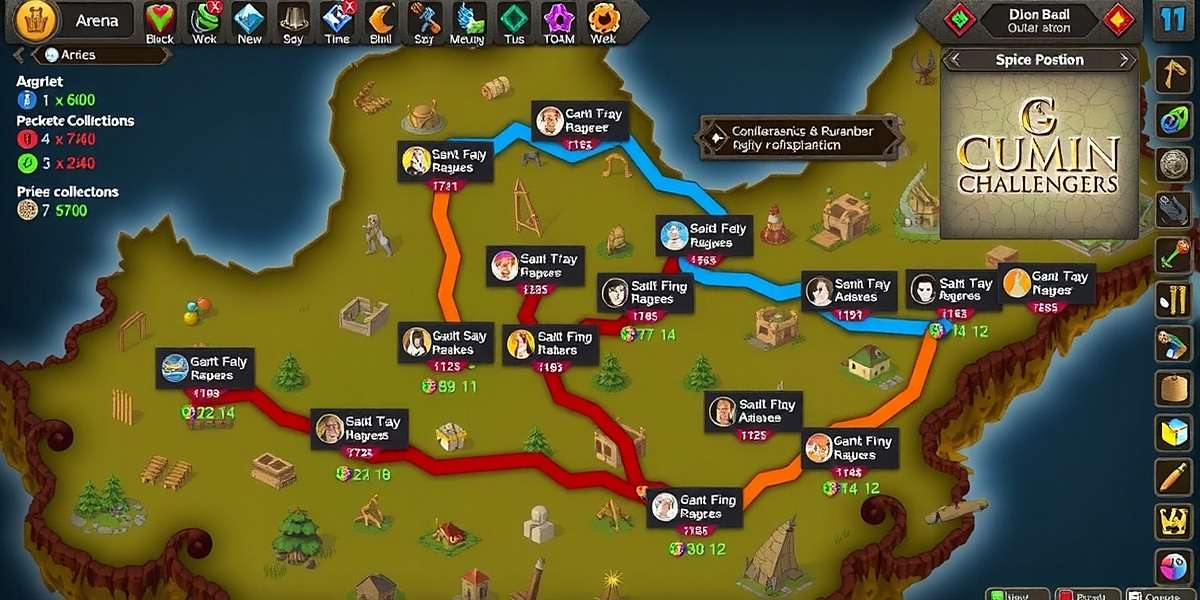 Cumin Challengers Brawl Strategy Guide Cumin Challengers Brawl strategy guide showing arena positions and spice collection routes